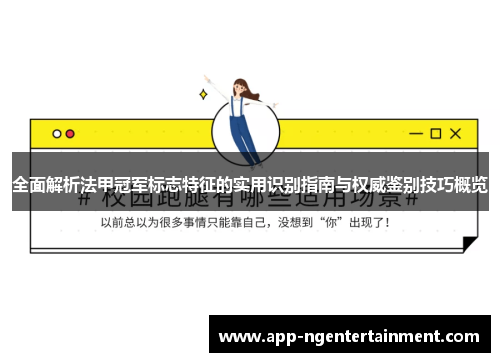 全面解析法甲冠军标志特征的实用识别指南与权威鉴别技巧概览 全面解析法甲冠军标志特征的实用识别指南与权威鉴别技巧概览